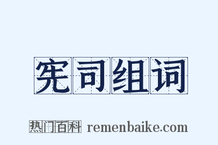 宪司组词是什么意思的图片